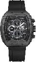 T5 WATCHES Men Quartz Silicone Strap Watch 22 Mm Black H3856G -ساعة كوارتز بحزام سيليكون 22 مم