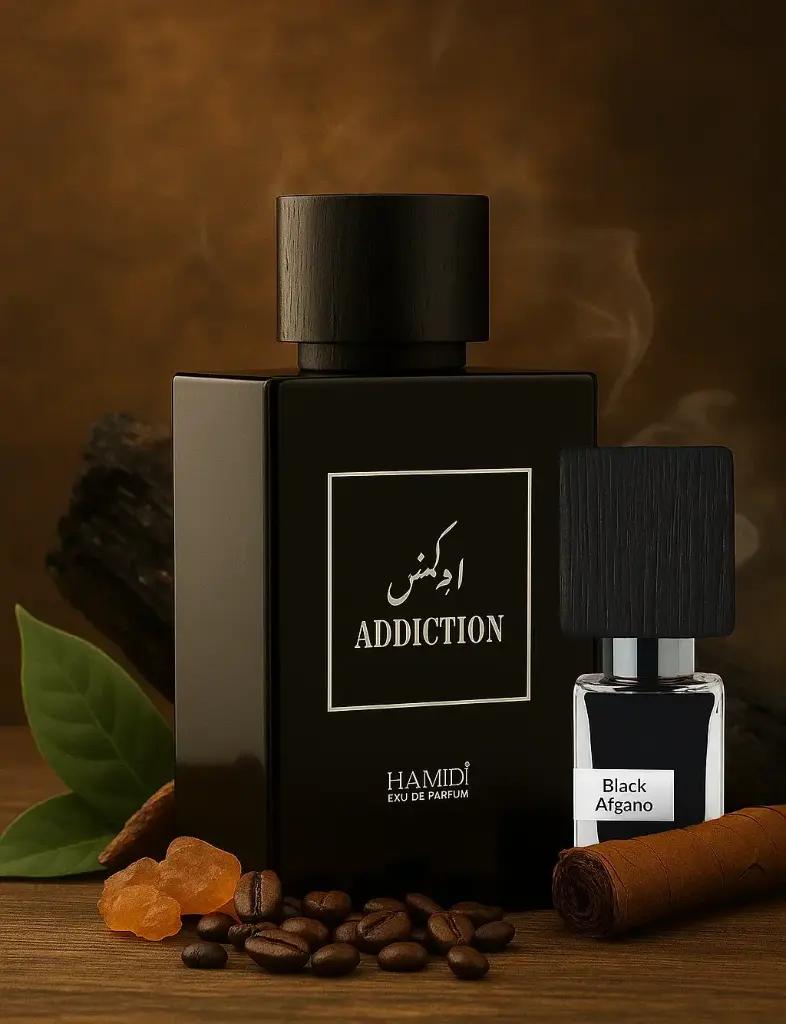 Hamidi Addiction 10ml -تقسيم- dupe Black Afgano nasomatto 