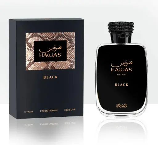 عطر هوس بلاك-تقسيم 10مل- Hawas Black من Rasasi
